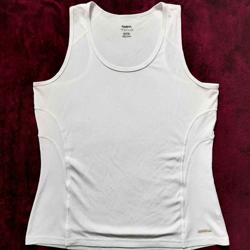 Reebok M & L White Athletic Tank Tops